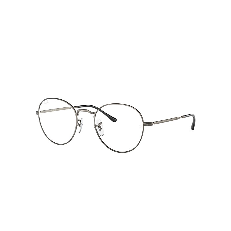 Ray-Ban Round Metal Optics II Eyeglasses Antique Gunmetal Frame Clear Lenses 51-20