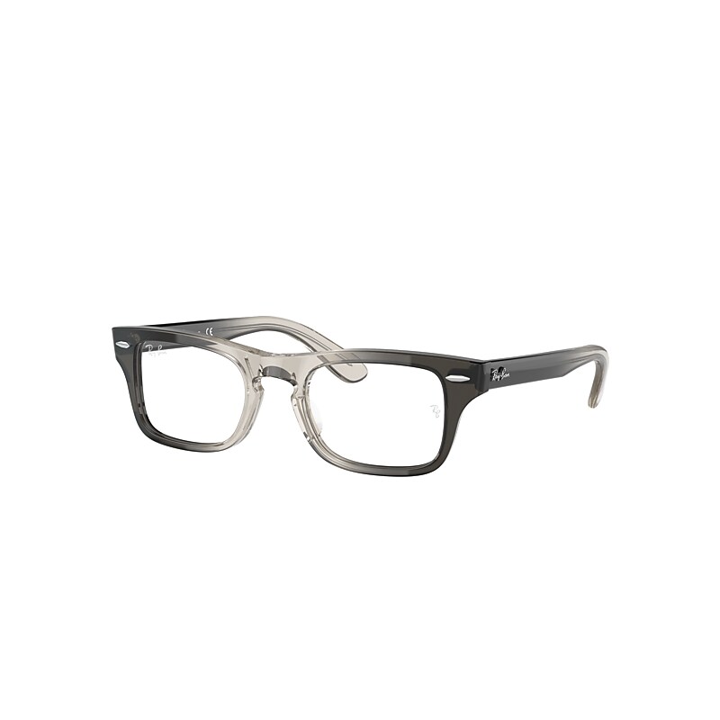 Ray-Ban Junior Burbank Optics Kids Eyeglasses Transparent Grey Frame Clear Lenses Polarized 41-19