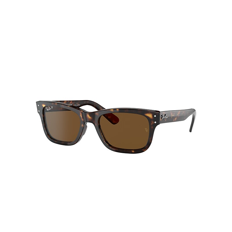 Ray-Ban Burbank Sunglasses Tortoise Frame Brown Lenses Polarized 55-20 product image