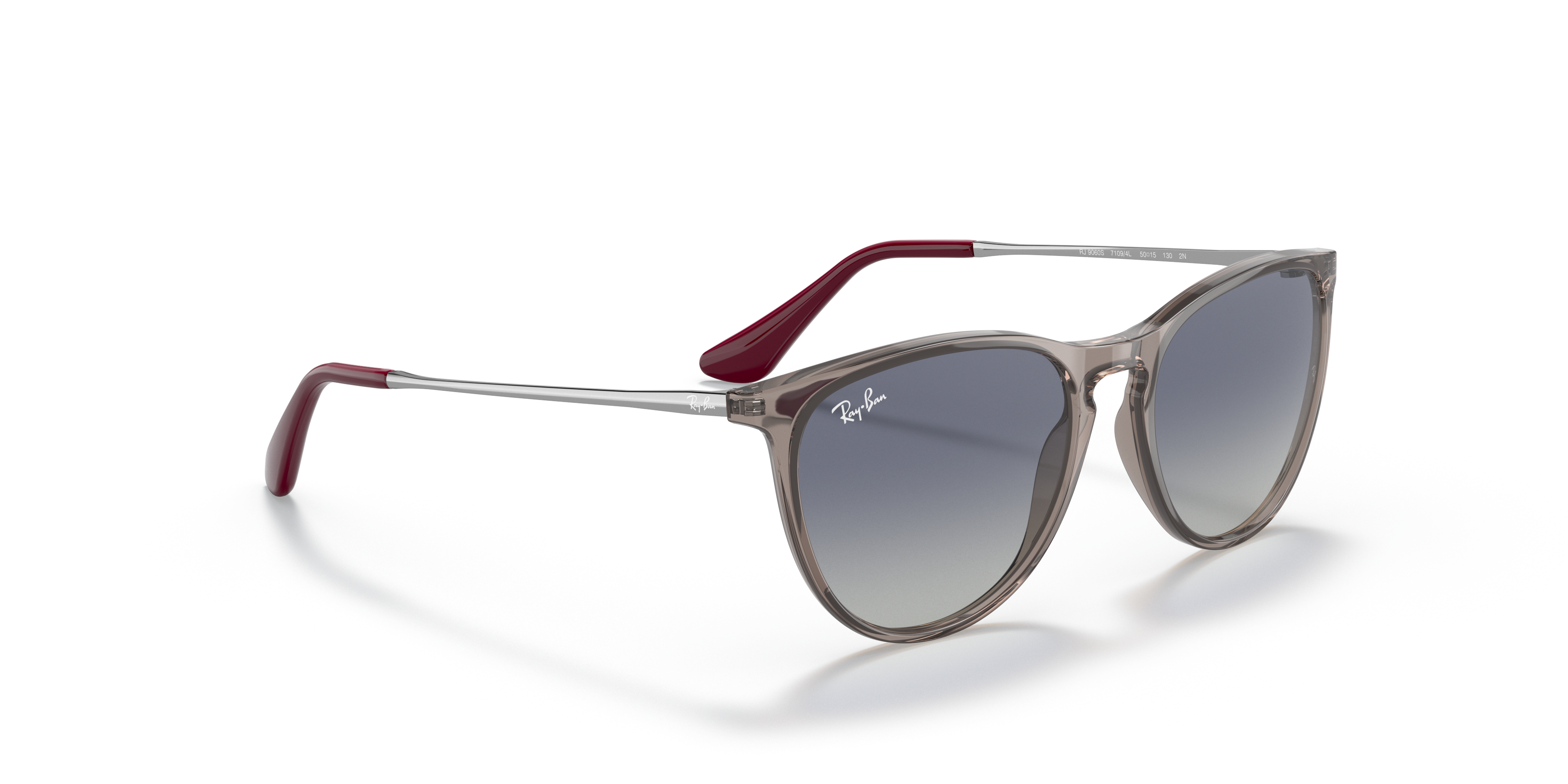 ray ban erika transparent grey