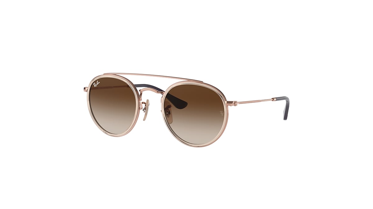 小物 Ray-Ban ROUND DOUBLE BRIDGE ROUND DOUBLE BRIDGE KIDS Sunglasses in Light Brown and