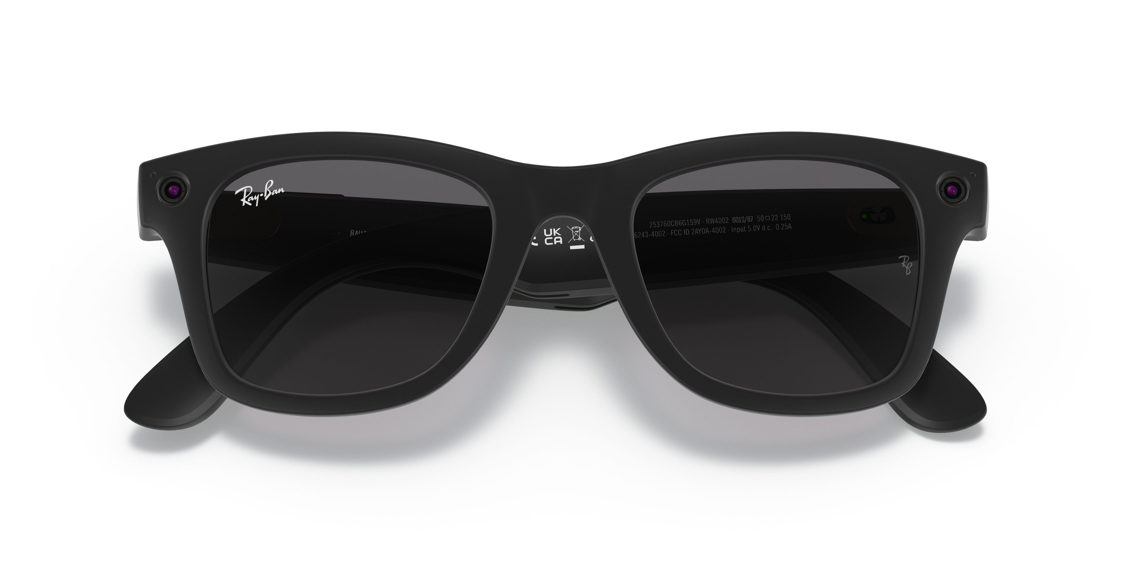 black lens ray bans