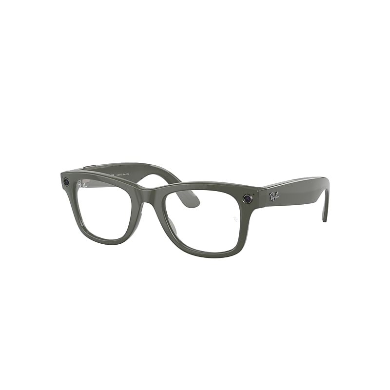 Ray-Ban Ray-Ban Stories | Wayfarer Electronics Olive Frame Green Lenses 50-22