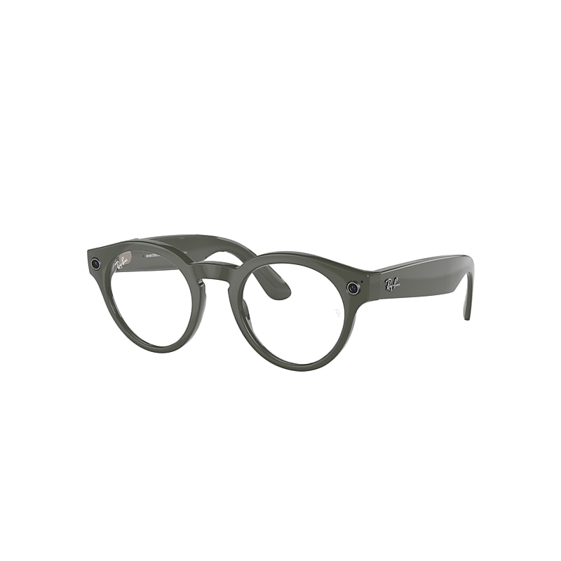 Ray-Ban Ray-Ban Stories | Round Electronics Olive Frame Green Lenses 48-23