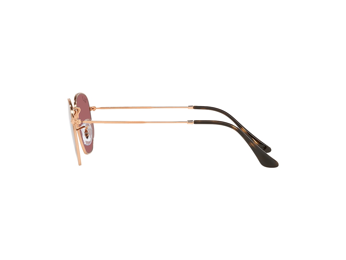 HEXAGONAL FLAT LENSES Sunglasses in Rose Gold and Violet - RB3548N 