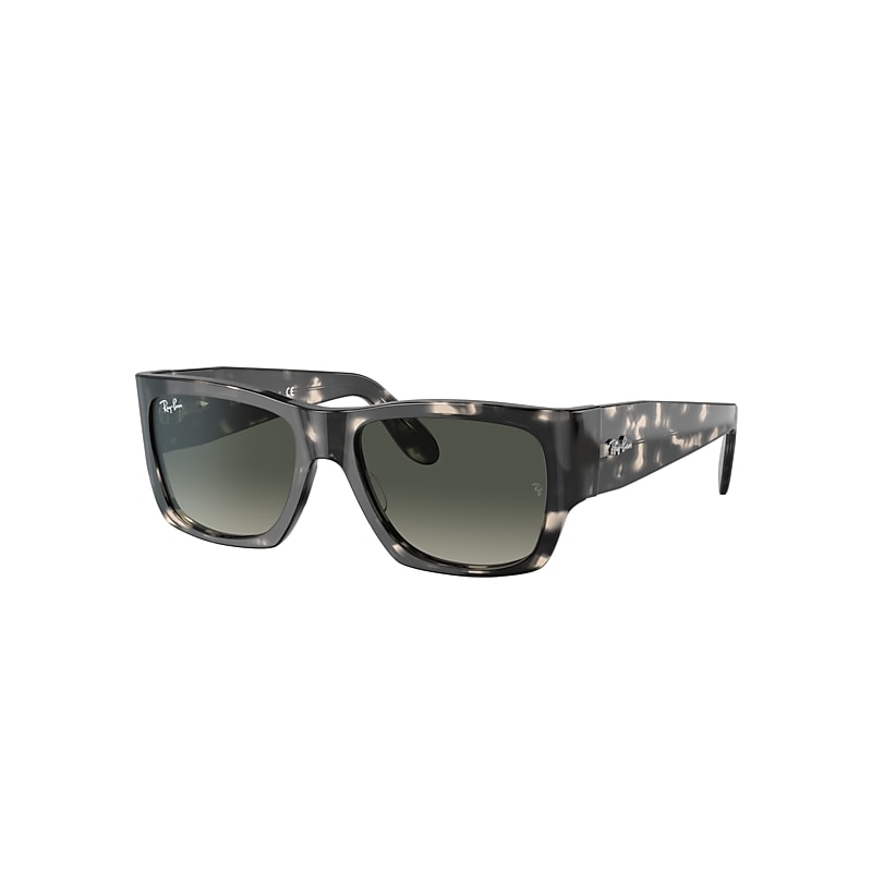 Ray-Ban Nomad Fleck Sunglasses Grey Havana Frame Grey Lenses 54-17