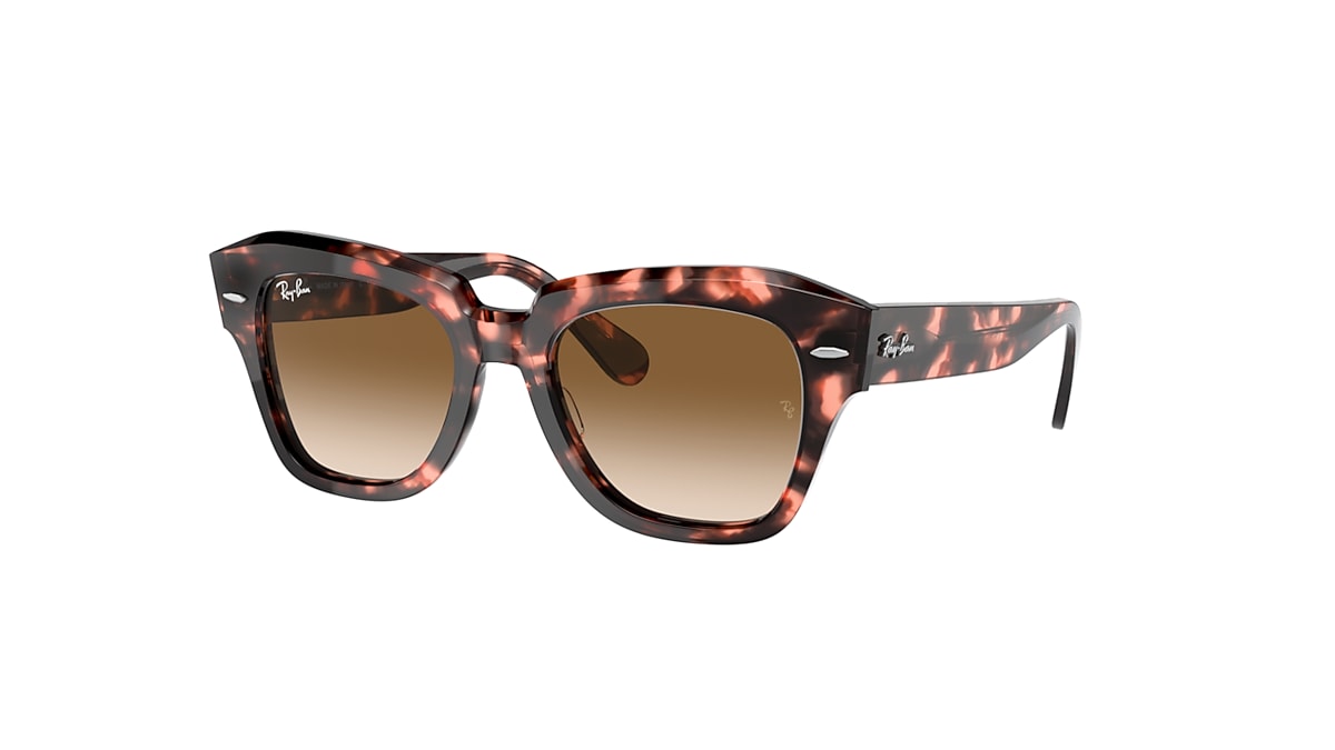RayBan レイバン サングラス RB2186 ピンクハバナ Occhiali da Sole STATE STREET FLECK in Havana Rosa e Marrone