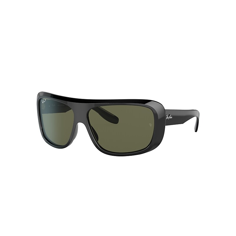 Ray-Ban Blair Sunglasses Black Frame Green Lenses Polarized 61-13 product image