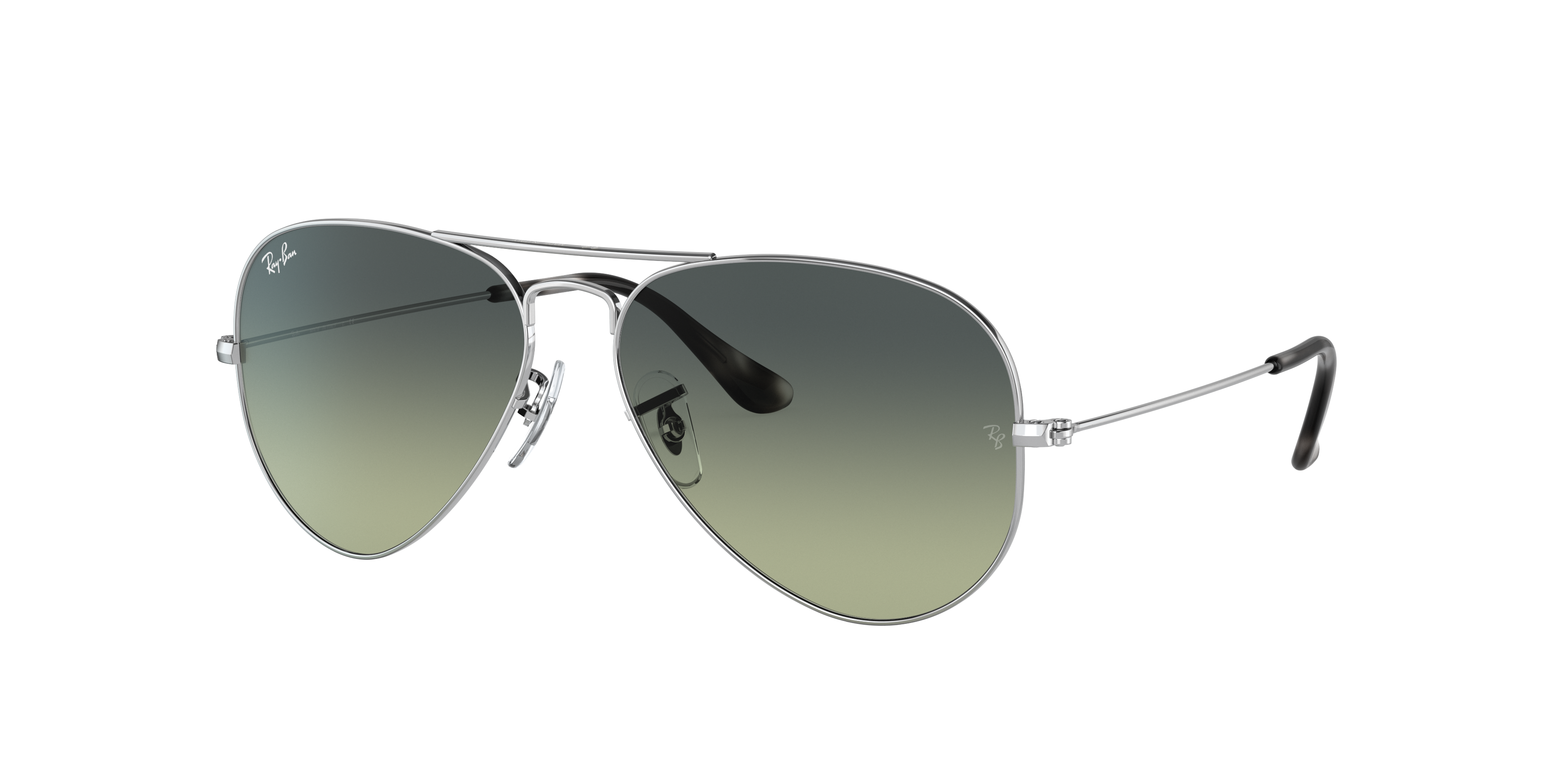 grip bunker neerhalen Aviator @collection Sunglasses in Silver and Green/Blue | Ray-Ban®