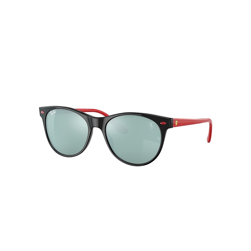 Ray-Ban Rb2202m Scuderia Ferrari Collection Sunglasses Red Frame Silver Lenses 55-18