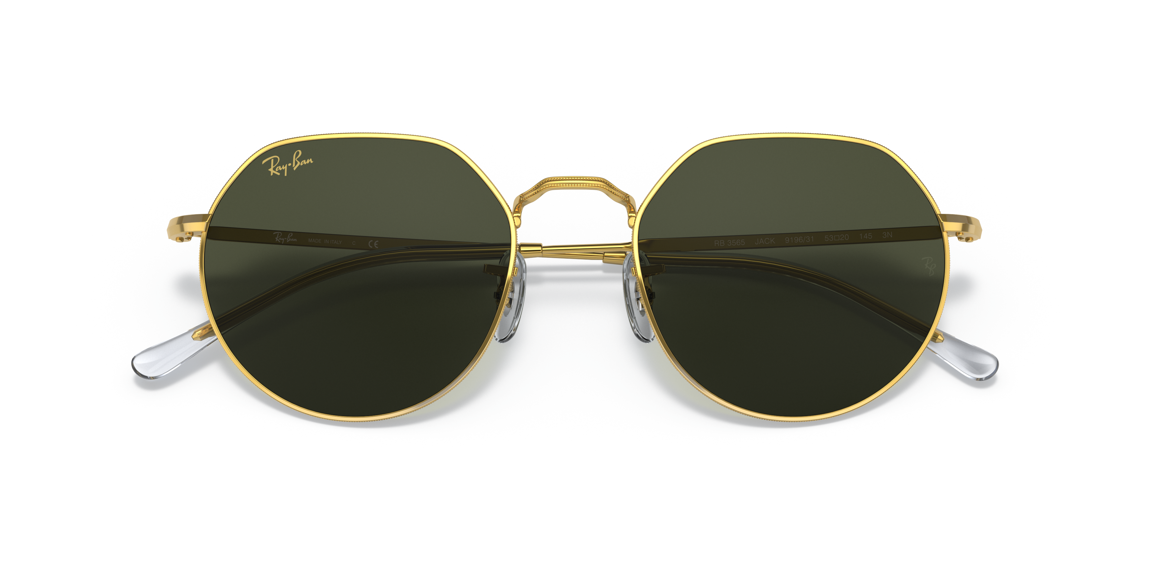 Jack Sunglasses in Gold and Green | Ray-Ban®