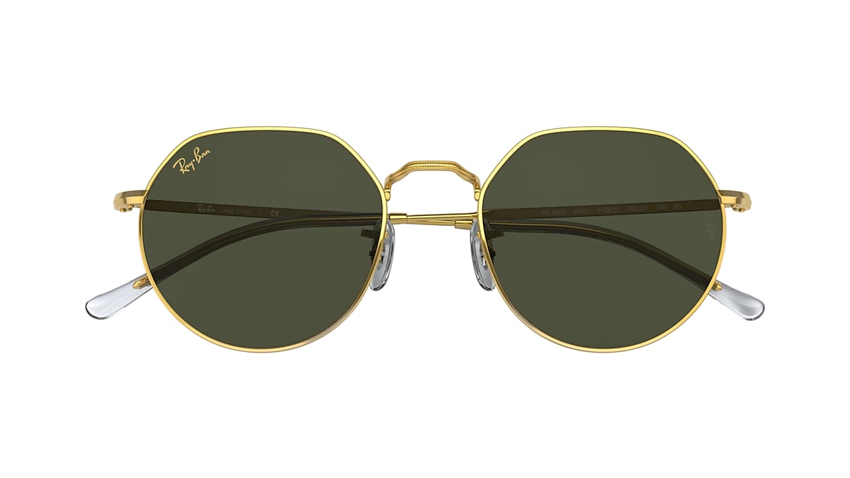 Jack Sunglasses in Gold and Green | Ray-Ban®