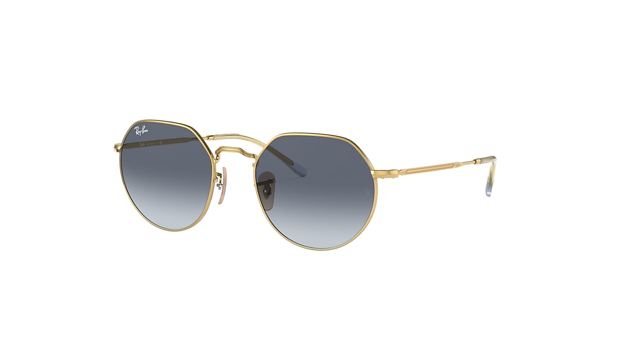 Jack Sunglasses in Gold and Blue/Grey | Ray-Ban®