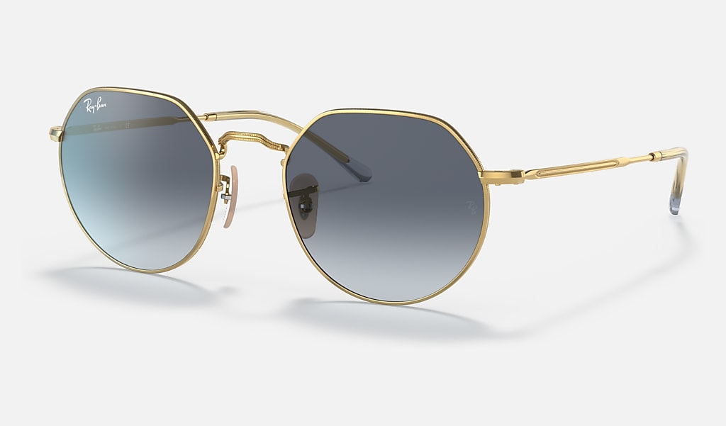 Jack Sunglasses in Gold and Blue/Grey | Ray-Ban®