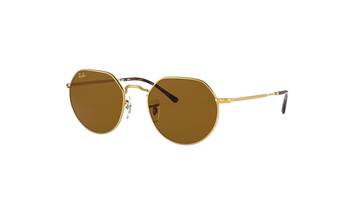 JACK Sunglasses in Gold and Brown - RB3565 | Ray-Ban® US