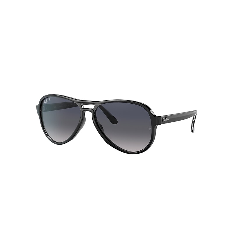 Ray-Ban Vagabond Sunglasses Black Frame Blue Lenses Polarized 58-15 product image