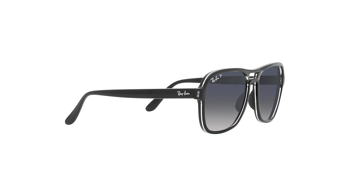 STATE SIDE Sunglasses in Black and Blue/Grey - RB4356 | Ray-Ban® EU