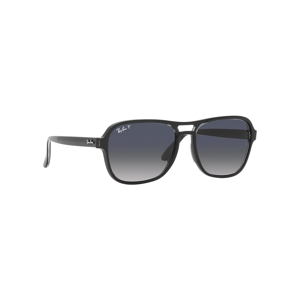 STATE SIDE Sunglasses in Black and Blue/Grey - RB4356 | Ray-Ban® CA