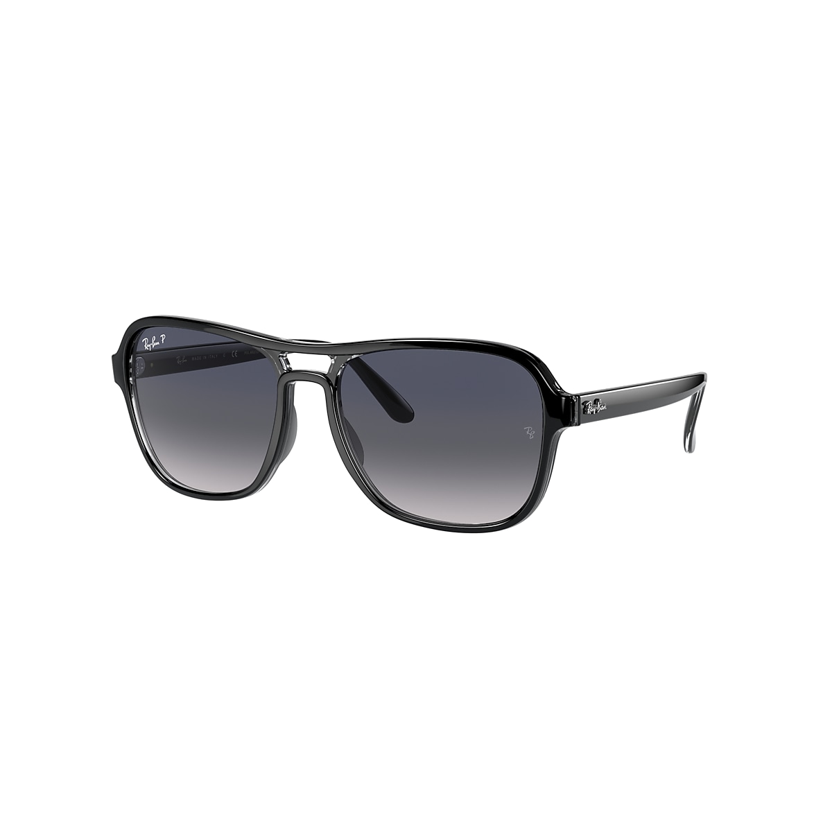 STATE SIDE Sunglasses in Black and Blue/Grey - RB4356 | Ray-Ban® CA