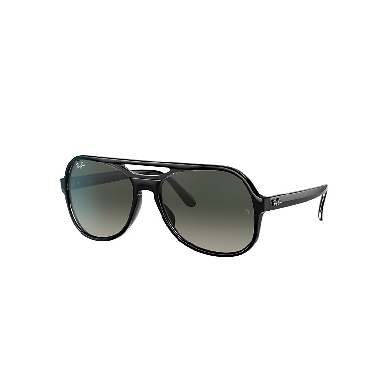 Ray-Ban Powderhorn Sunglasses Black Frame Grey Lenses 58-17 product image