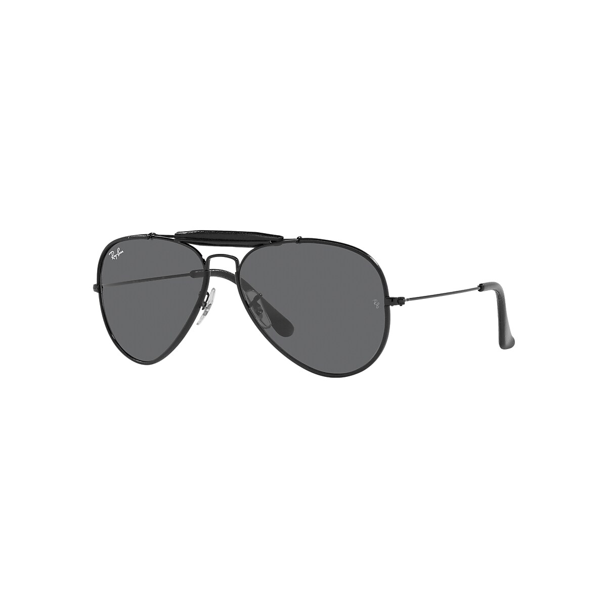 militia Broom Artistic Aviator Limited Edition Sunglasses in Black and Dark Grey | Ray-Ban®