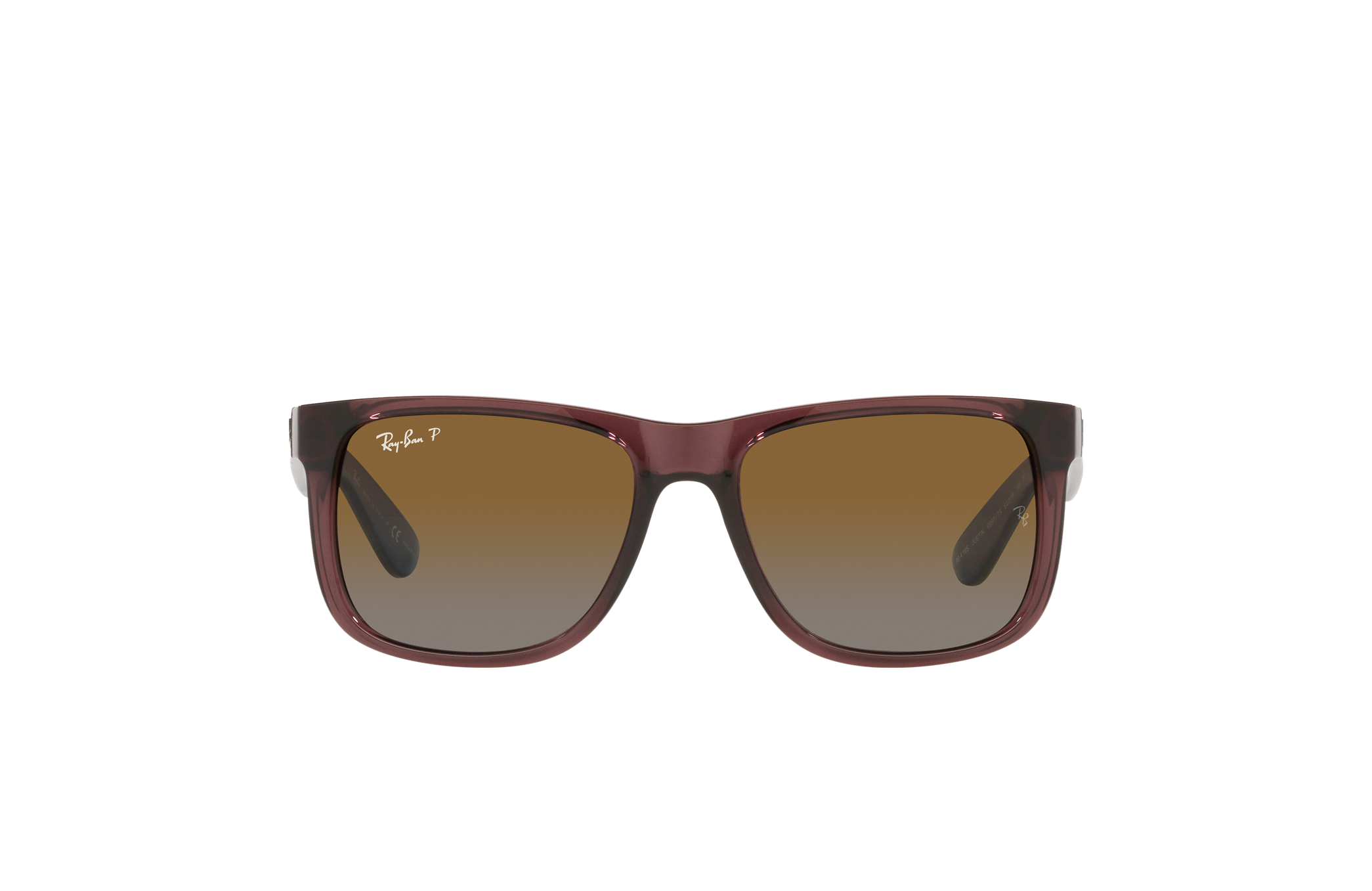 Justin Sunglasses in Transparent Dark Brown and Brown | Ray-Ban®