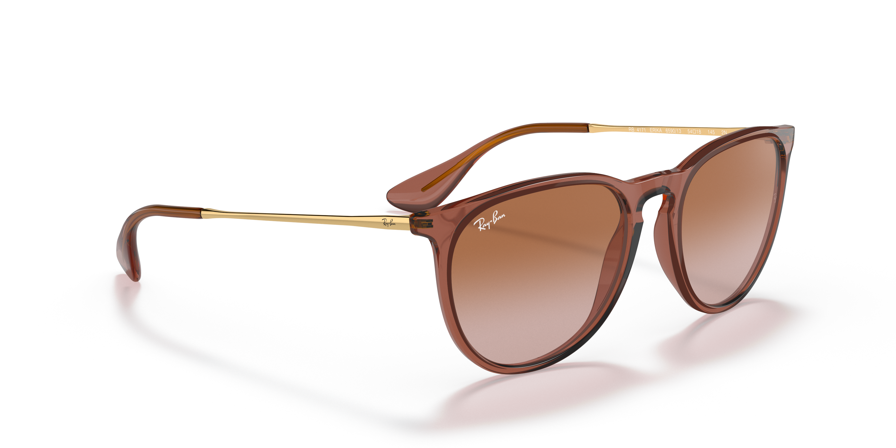 ray ban erika transparent brown