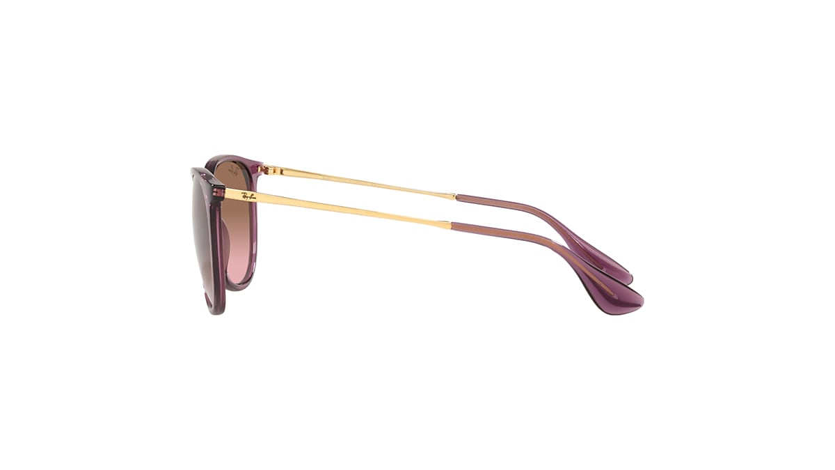 Erika Classic Sunglasses in Transparent Violet and Brown | Ray-Ban®