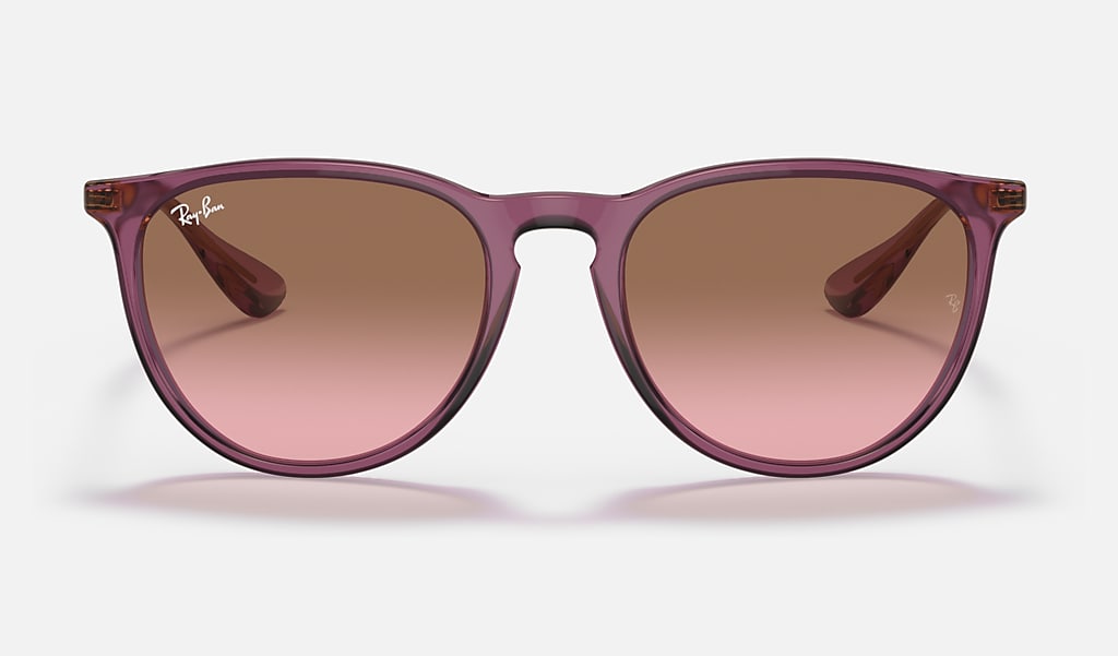 Erika Classic Sunglasses in Transparent Violet and Brown | Ray-Ban®