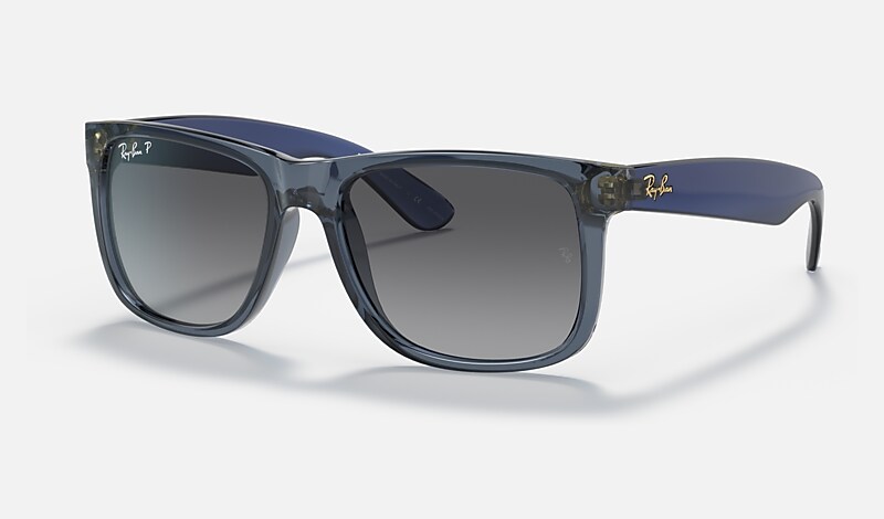 JUSTIN CLASSIC Sunglasses in Transparent Blue and Grey - RB4165