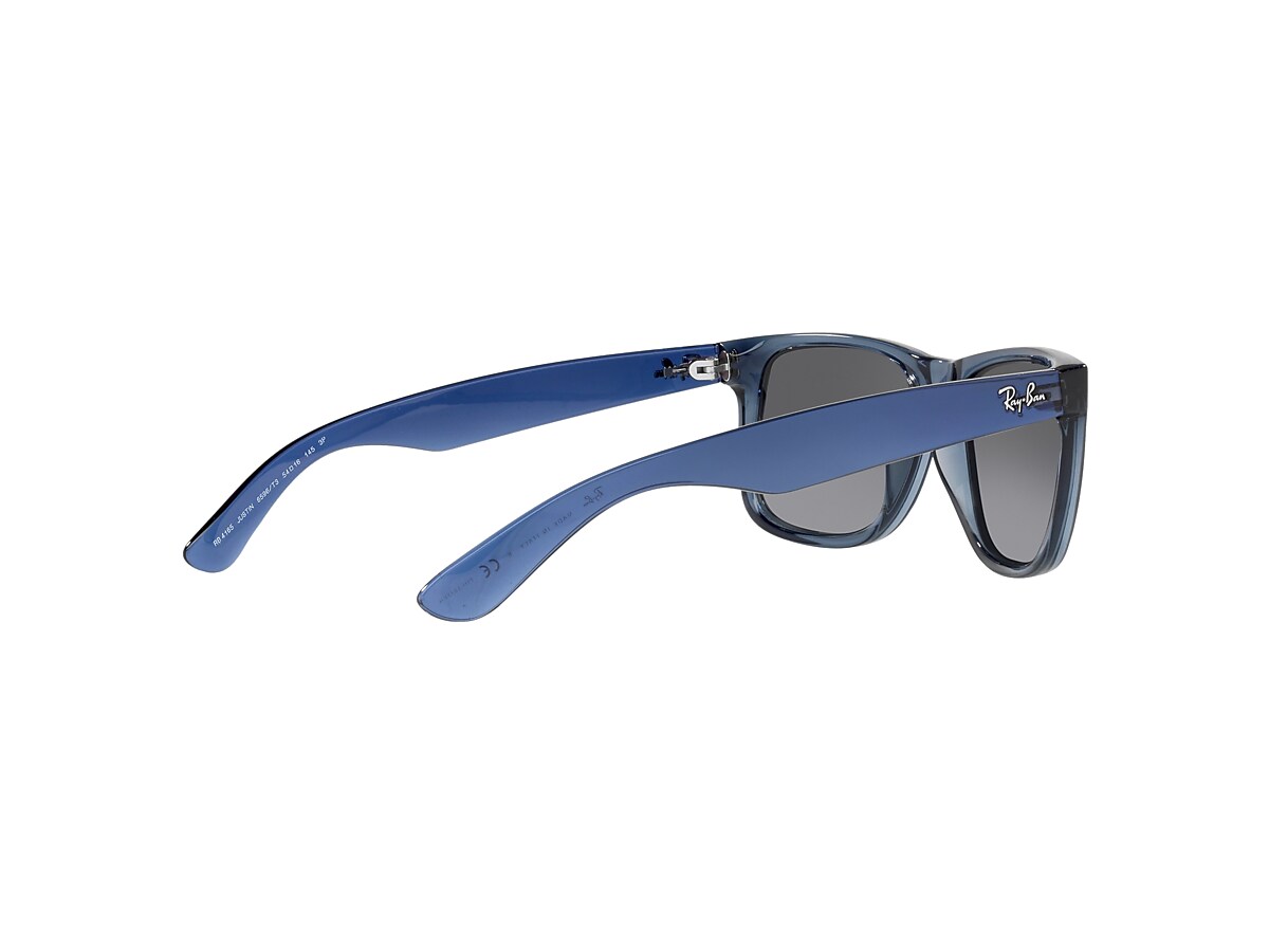 JUSTIN CLASSIC Sunglasses in Transparent Blue and Grey - RB4165 