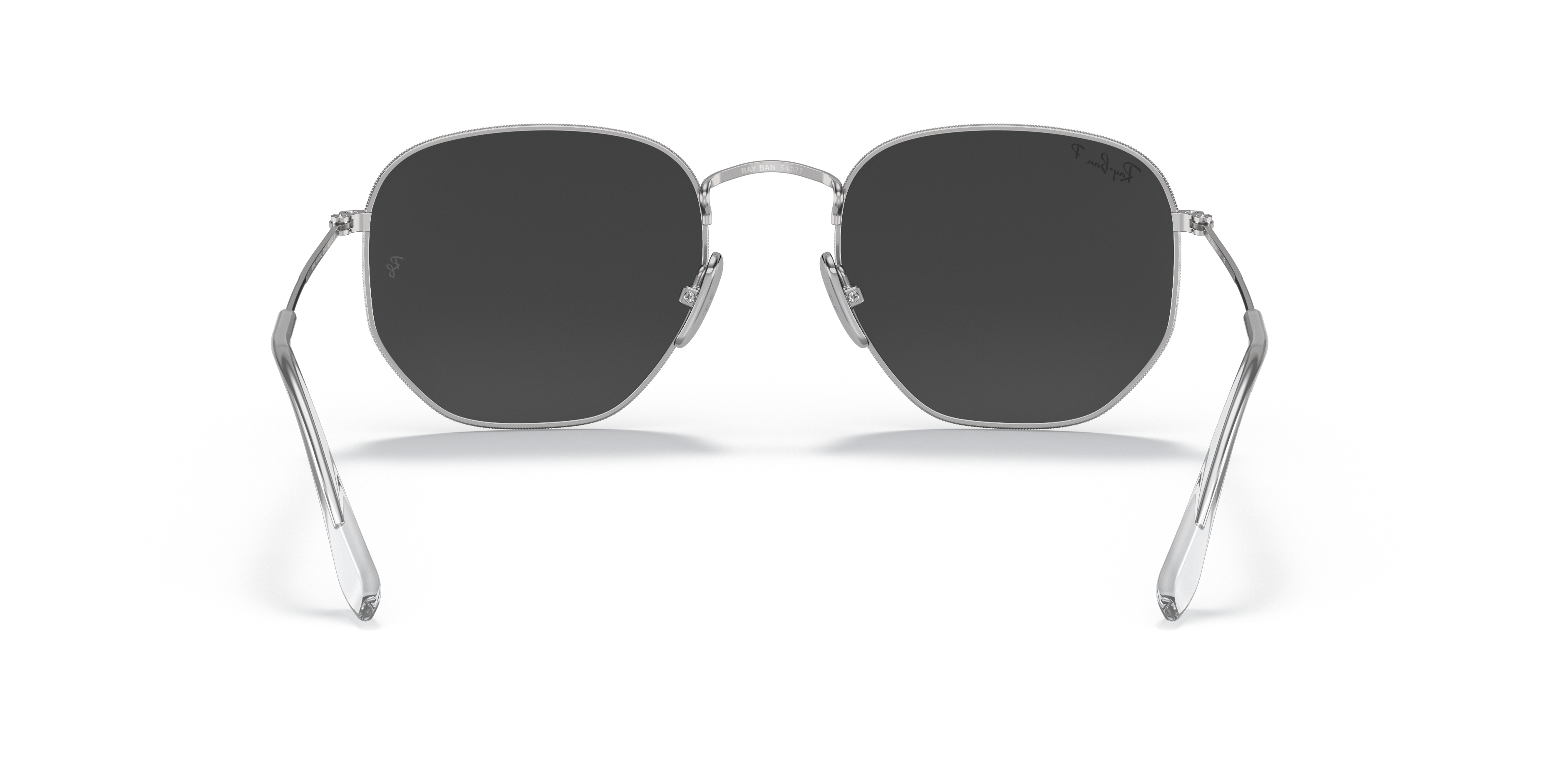 Hexagonal Titanium Sunglasses in Silver and Grey | Ray-Ban®