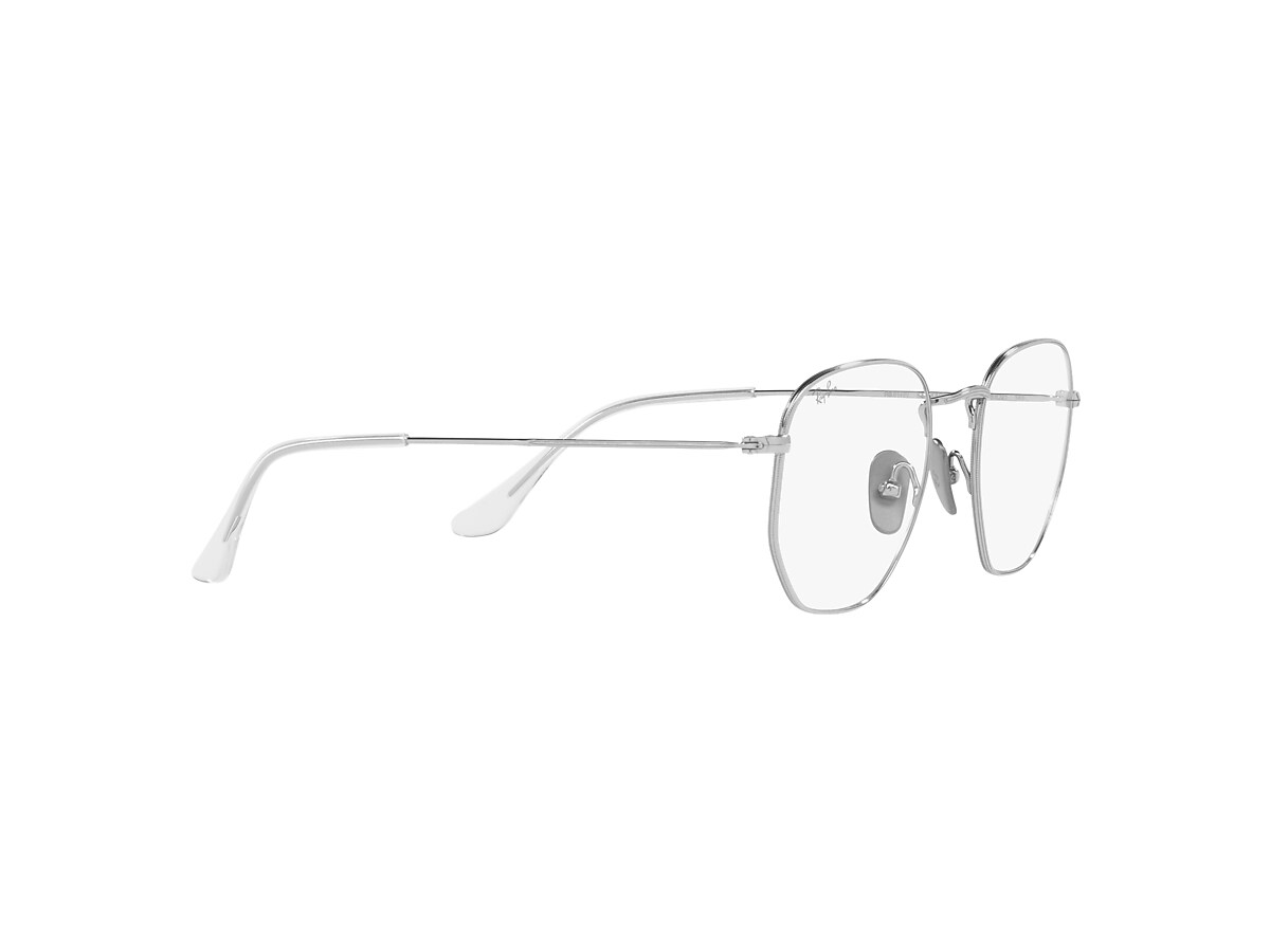 HEXAGONAL TITANIUM OPTICS Eyeglasses with Silver Frame 