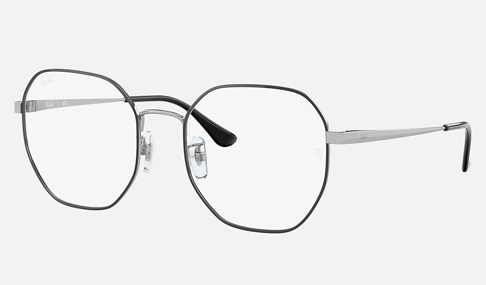 RB6482 OPTICS Eyeglasses with Black On Silver Frame