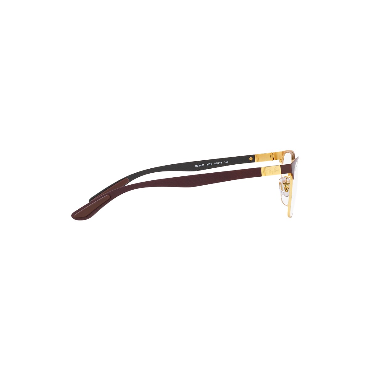 RB8421 OPTICS Eyeglasses with Brown On Gold Frame - RB8421 | Ray