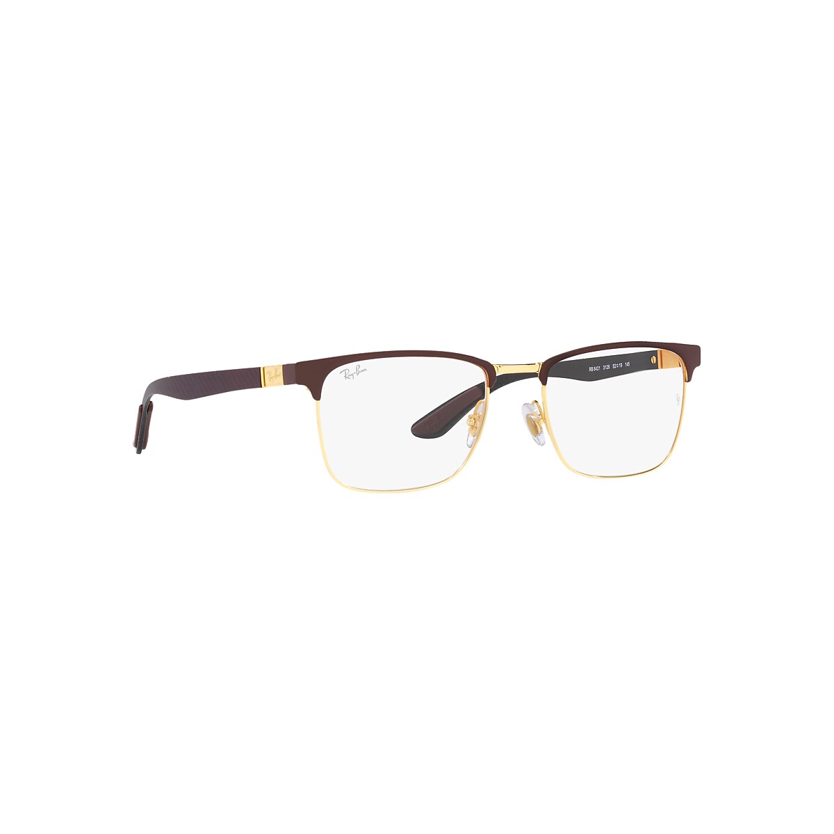RB8421 OPTICS Eyeglasses with Brown On Gold Frame - RB8421 | Ray