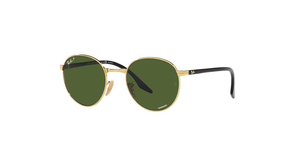 RB3691 CHROMANCE Sunglasses in Gold and Dark Green