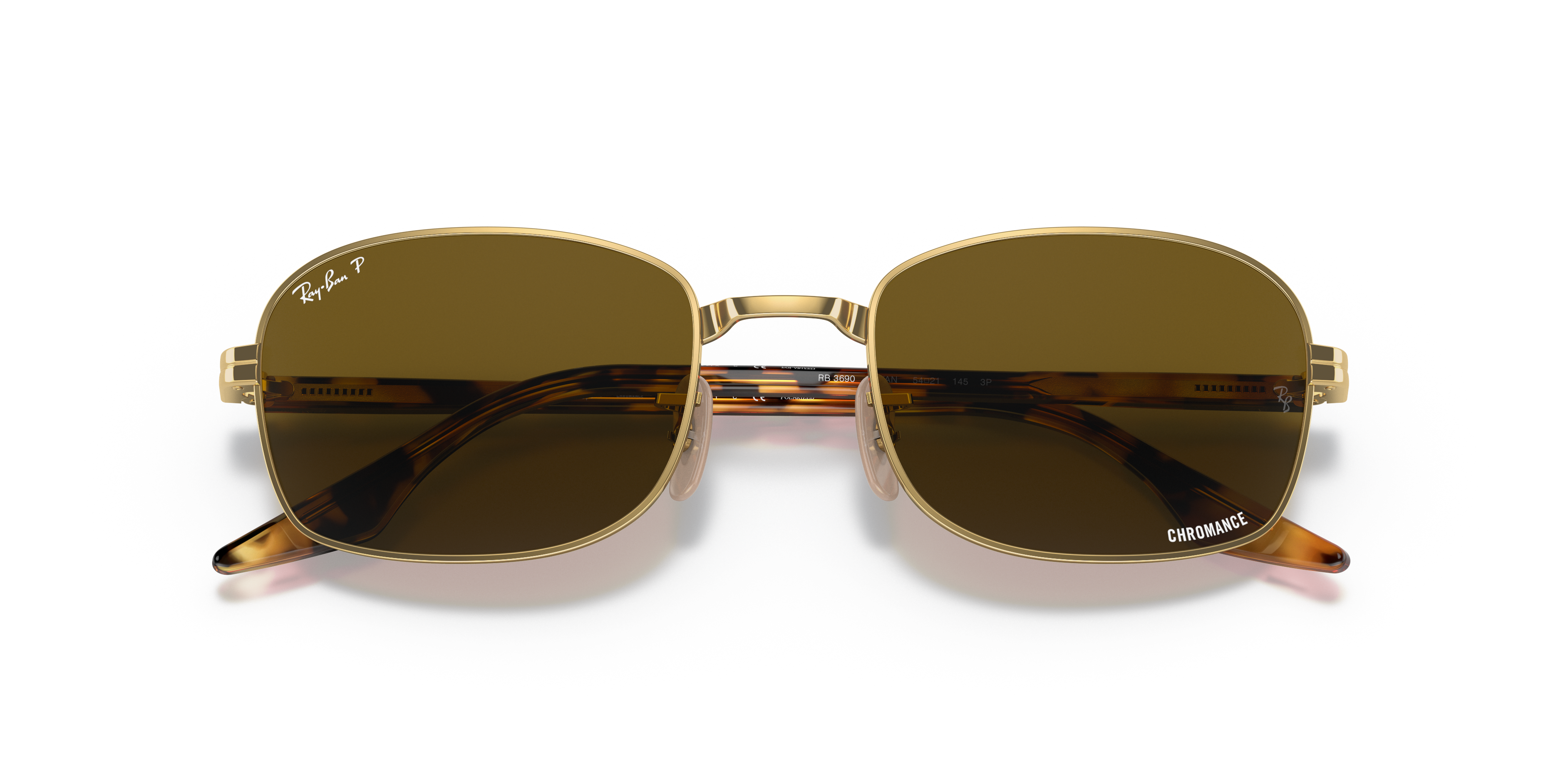 ray ban chromance brown