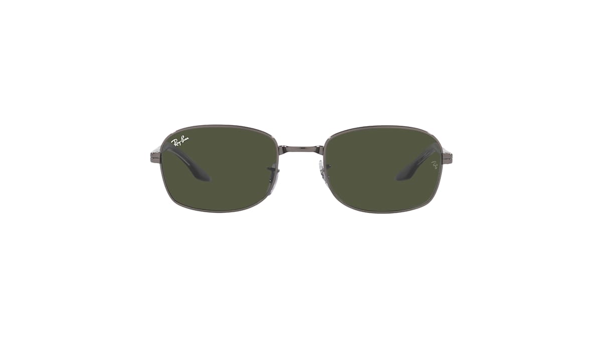 Ray-Ban Rb3690 Sunglasses Grey Frame Green Lenses 51-21