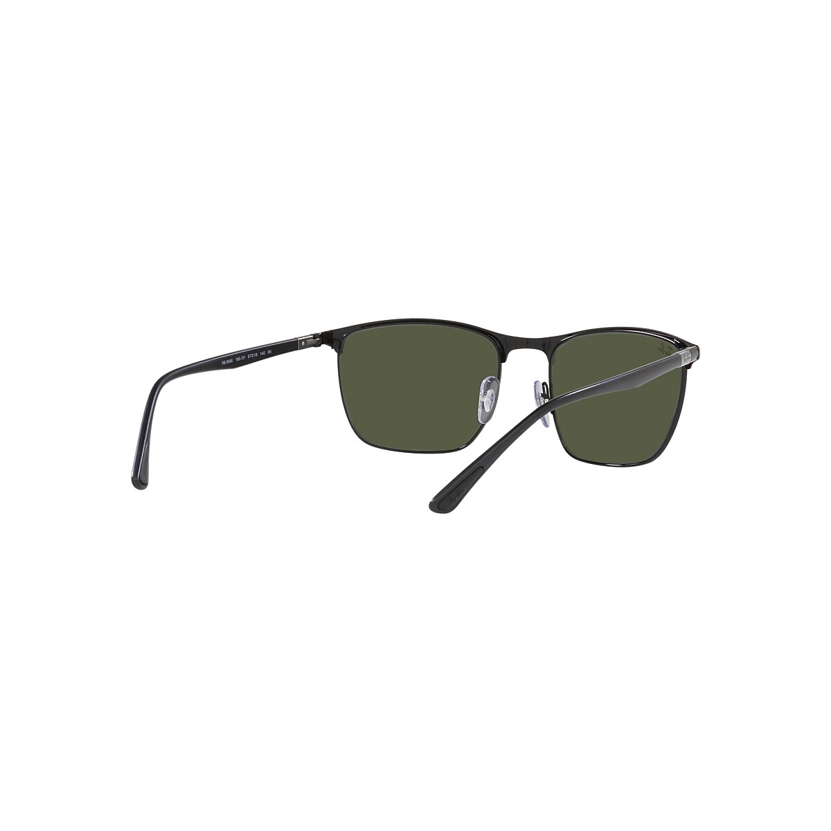 Rb3686 Sunglasses in Matte Black On Black and Green | Ray-Ban®