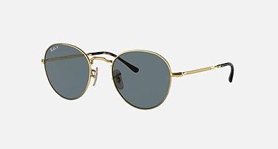DAVID Sunglasses in Arista Gold and Dark Violet Polarized - RB3582