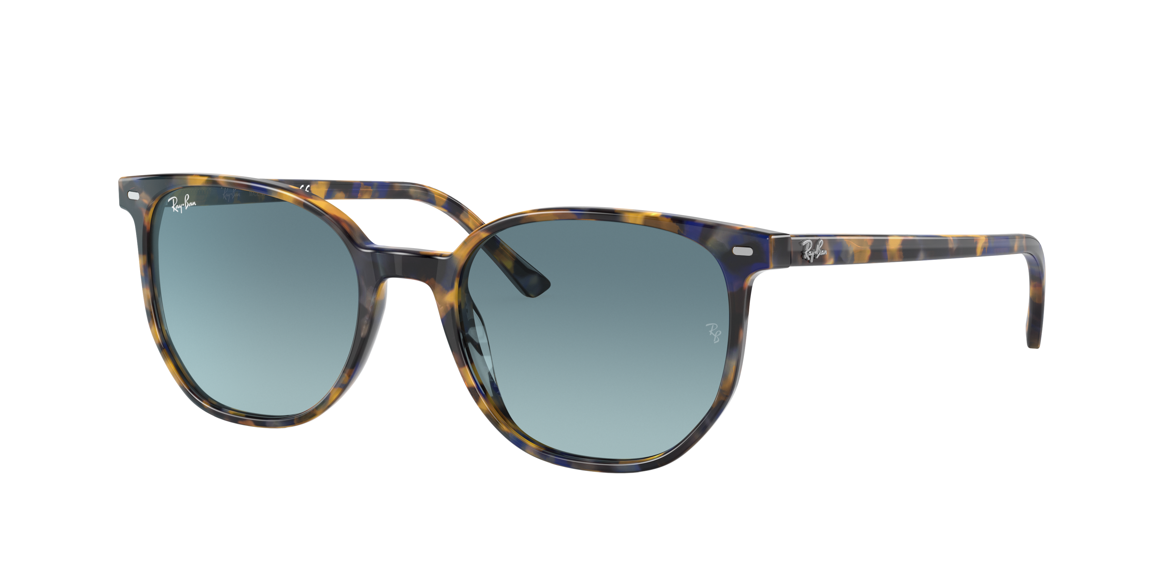 Elliot Sunglasses in Yellow & Blue Havana and Blue | Ray-Ban®