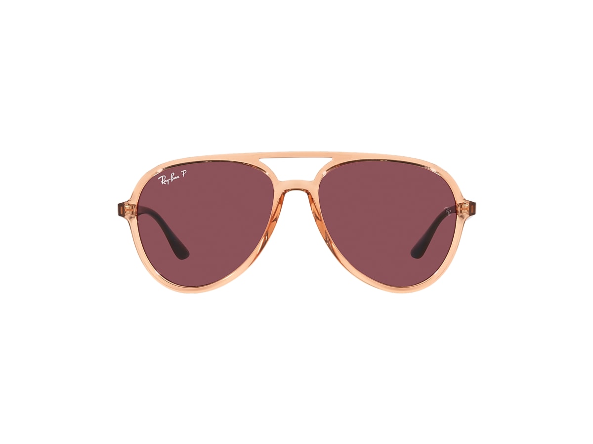 RB4376 Sunglasses in Transparent Brown and Purple - RB4376