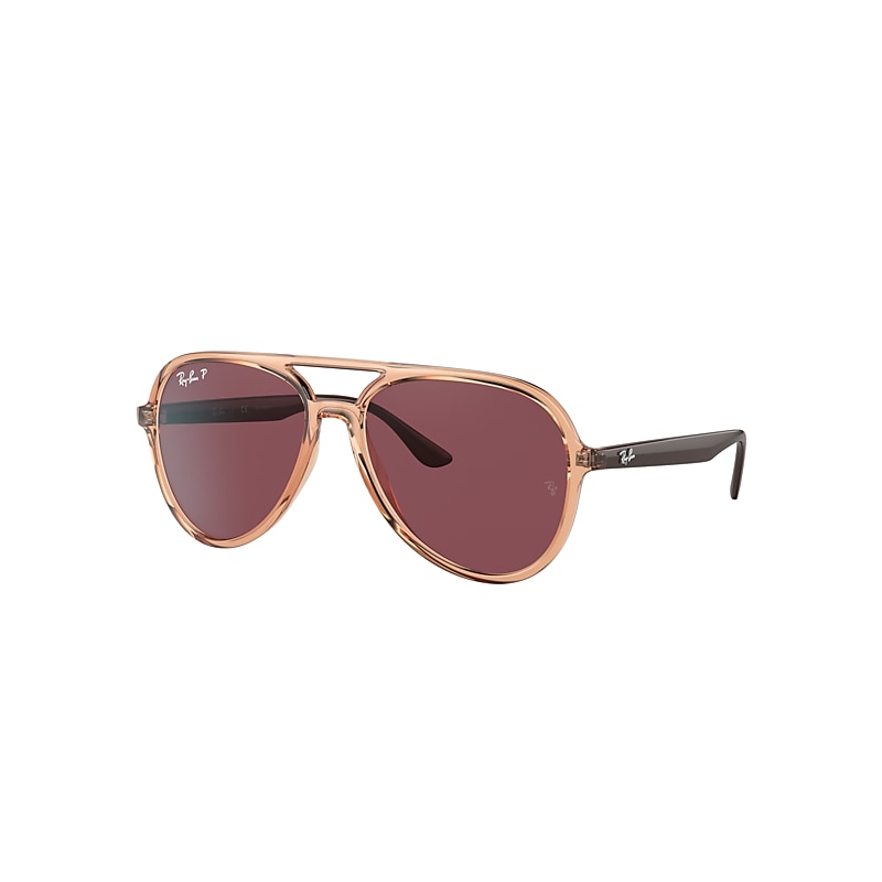 Ray-Ban Rb4376 Sunglasses Brown Frame Violet Lenses Polarized 57-16