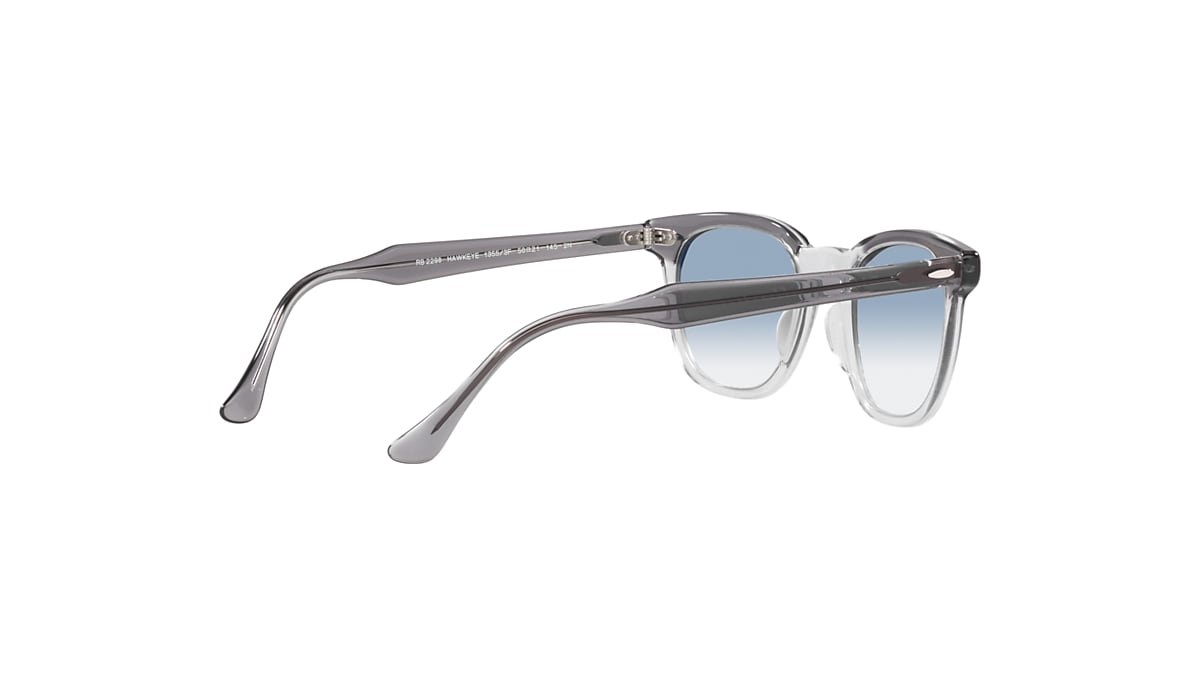 HAWKEYE Sunglasses in Grey On Transparent and Blue - RB2298 | Ray 