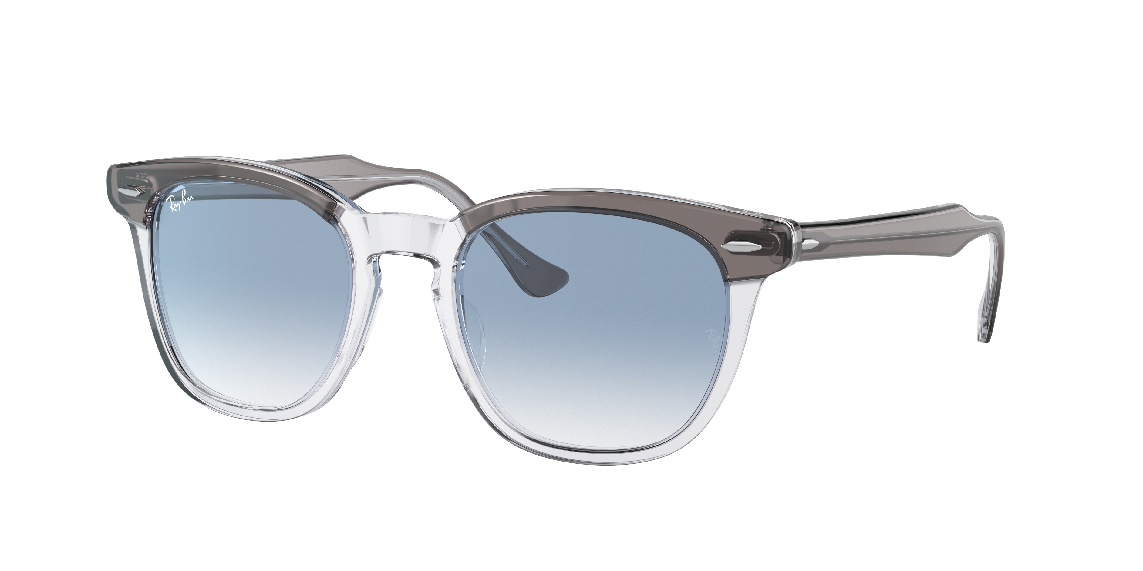 Hawkeye Sunglasses in Grey On Transparent and Blue | Ray-Ban®