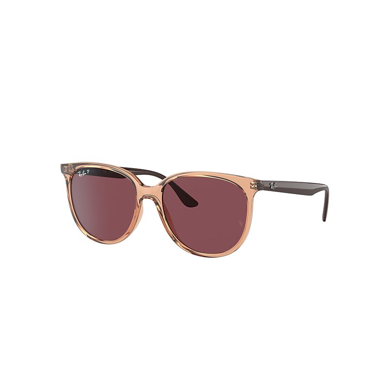Ray-Ban Rb4378 Sunglasses Brown Frame Violet Lenses Polarized 54-16