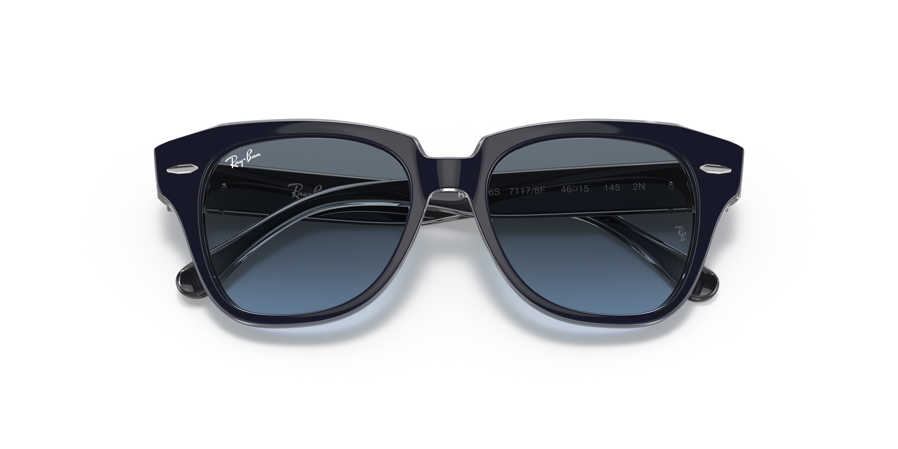 State Street Kids Sunglasses in Blue On Transparent Grey and Grey | Ray-Ban®