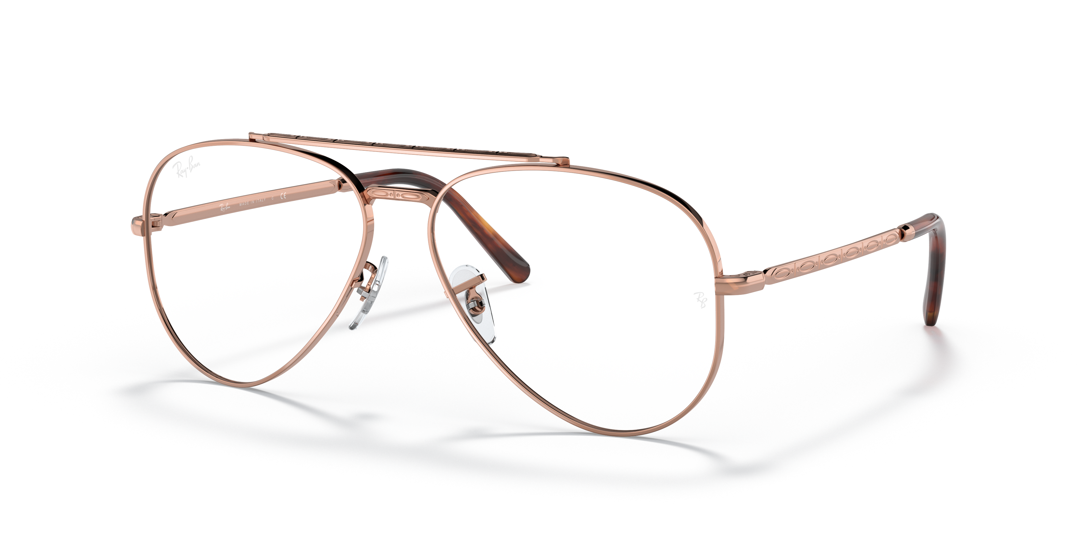 ray ban rose gold aviators