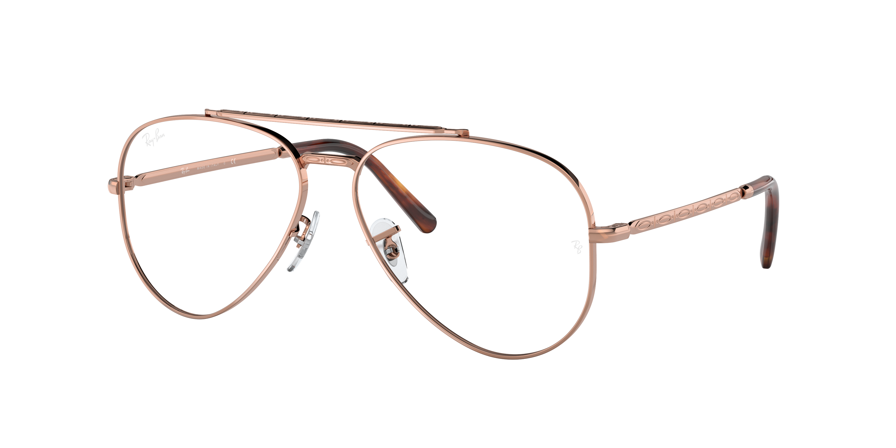 New Aviator Optics Eyeglasses with Rose Gold Frame | Ray-Ban®